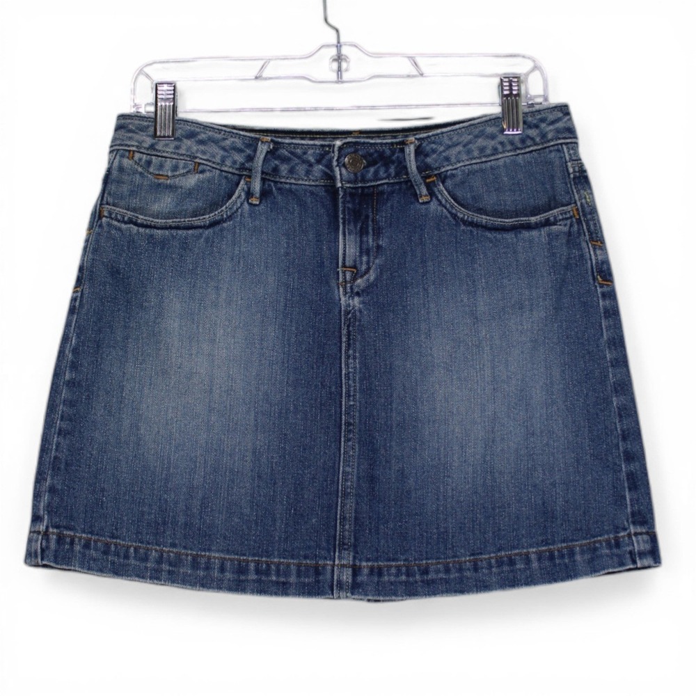 Banana Republic Denim Mini Skirt Womens 4 Blue Excellent Cotton Casual 5-Pocket